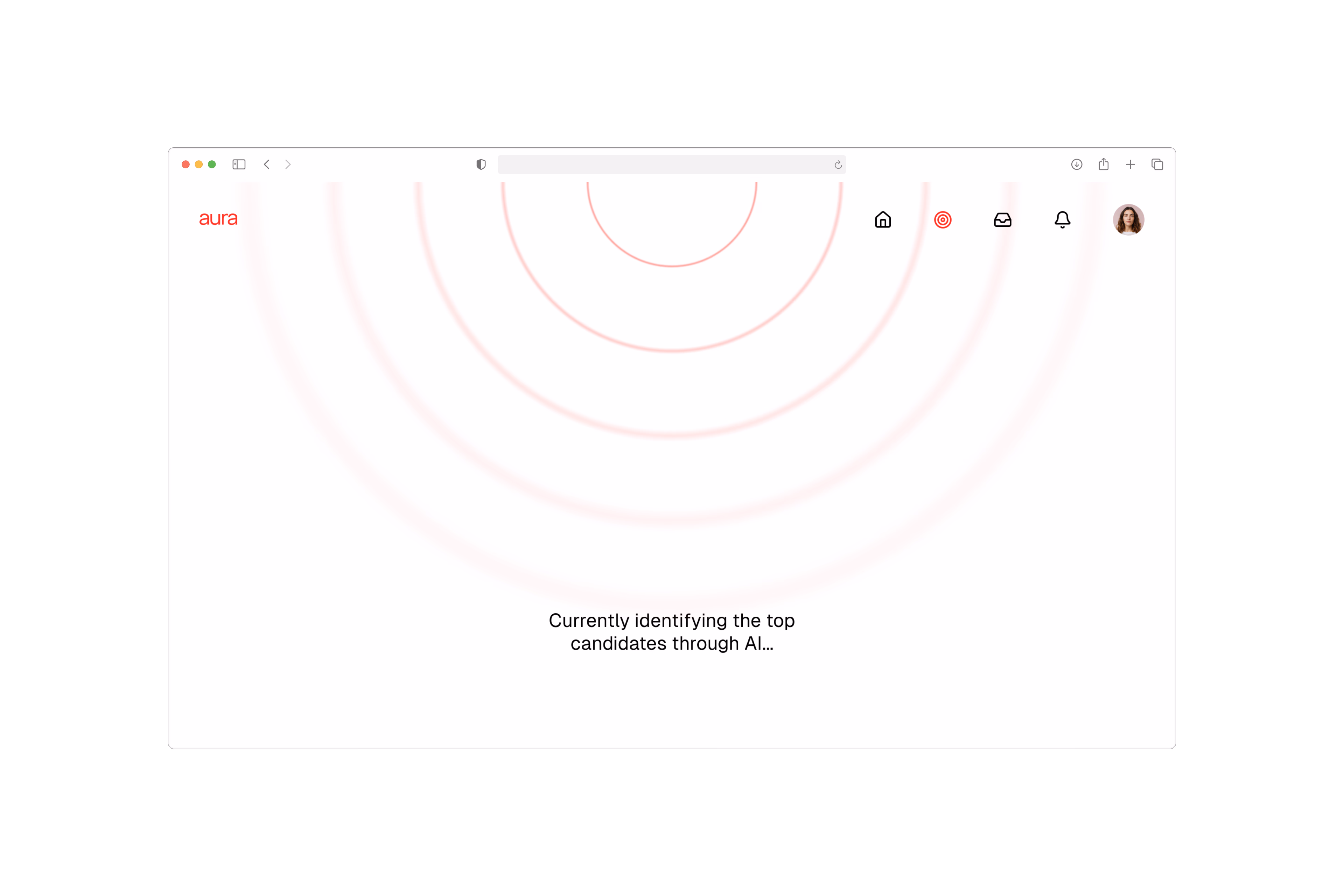 Aura — Desktop screen of the platform