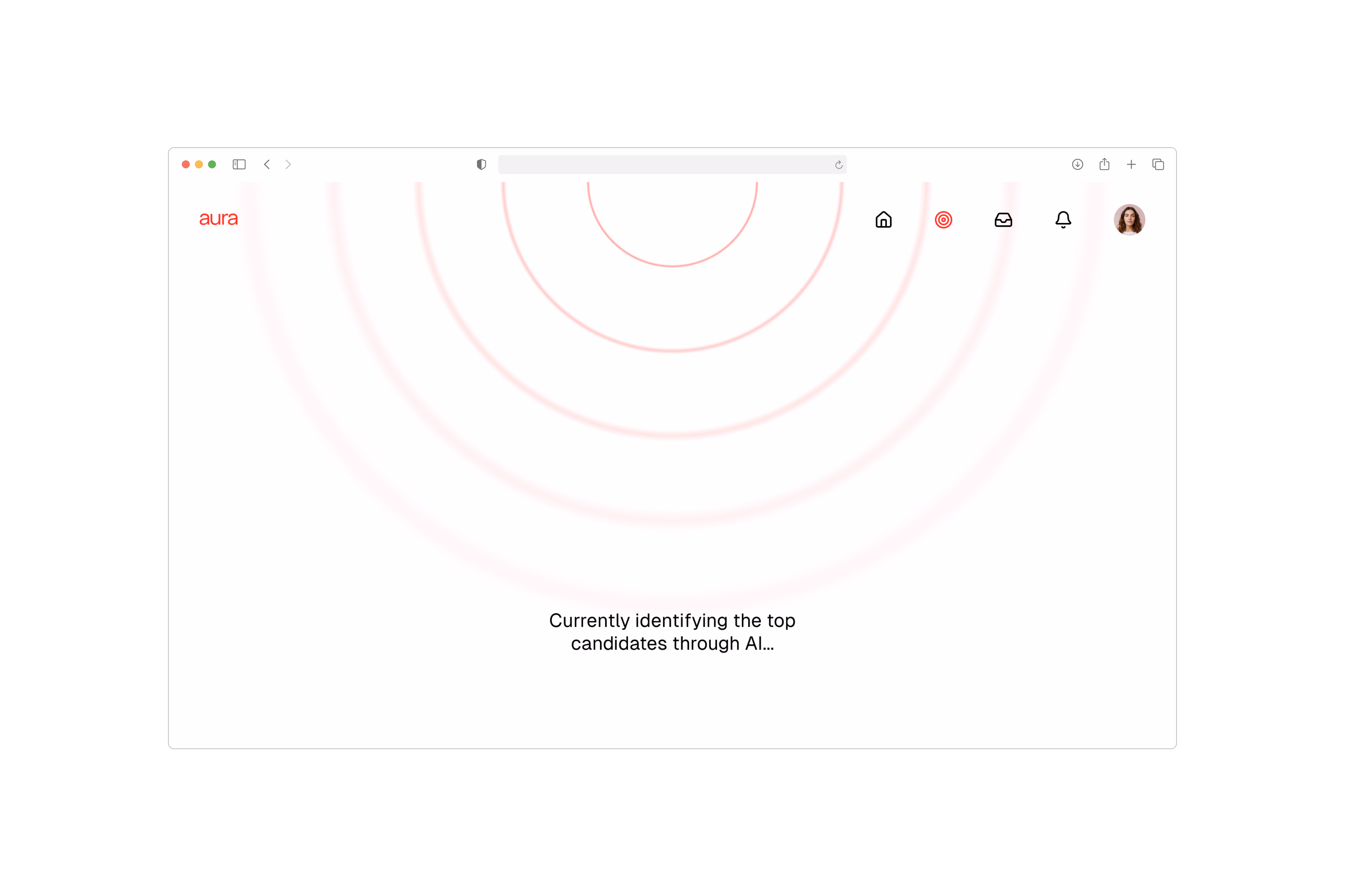 Aura — Tela desktop da plataforma
