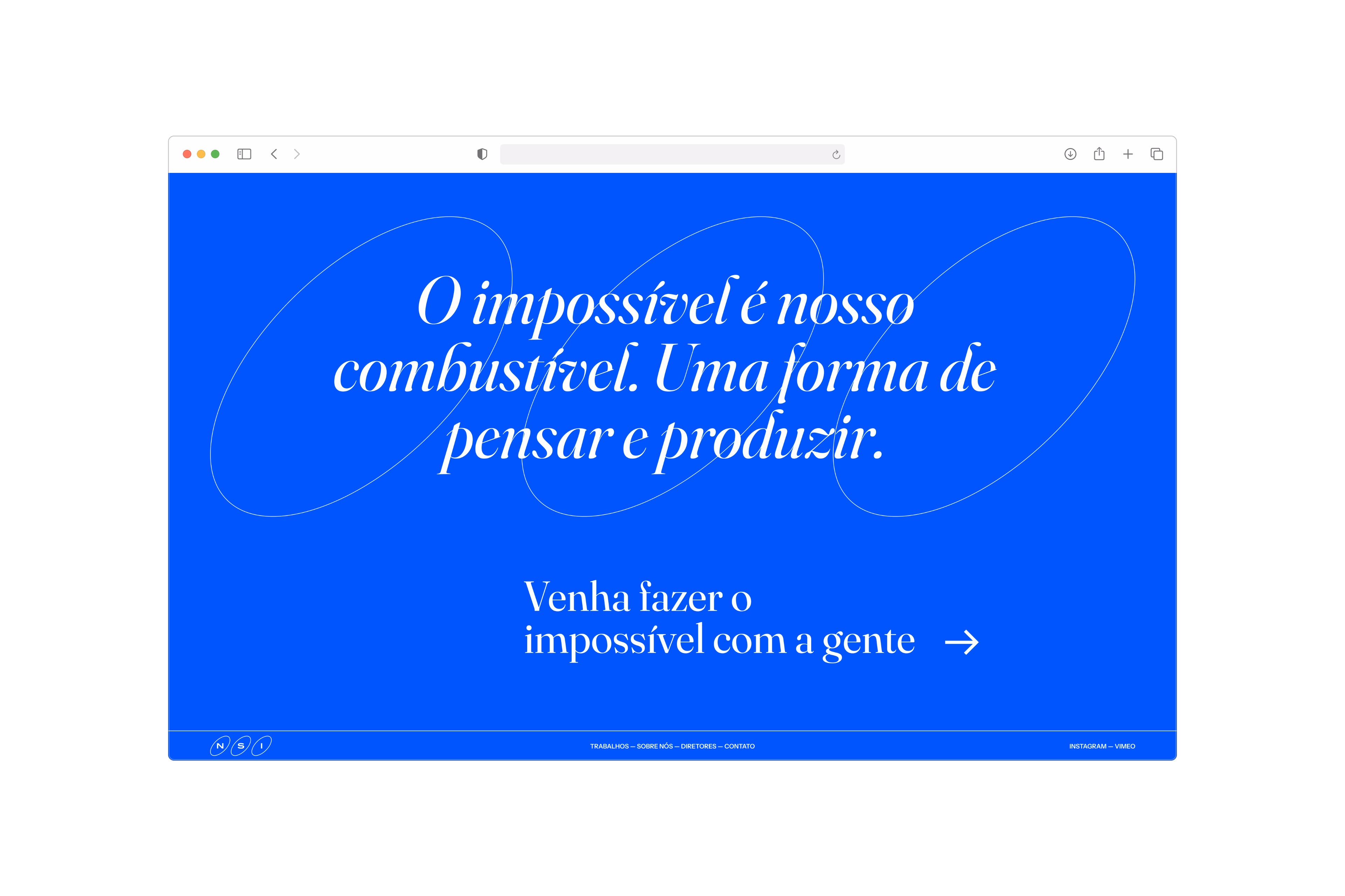 Not So Impossible — Footer do site em desktop