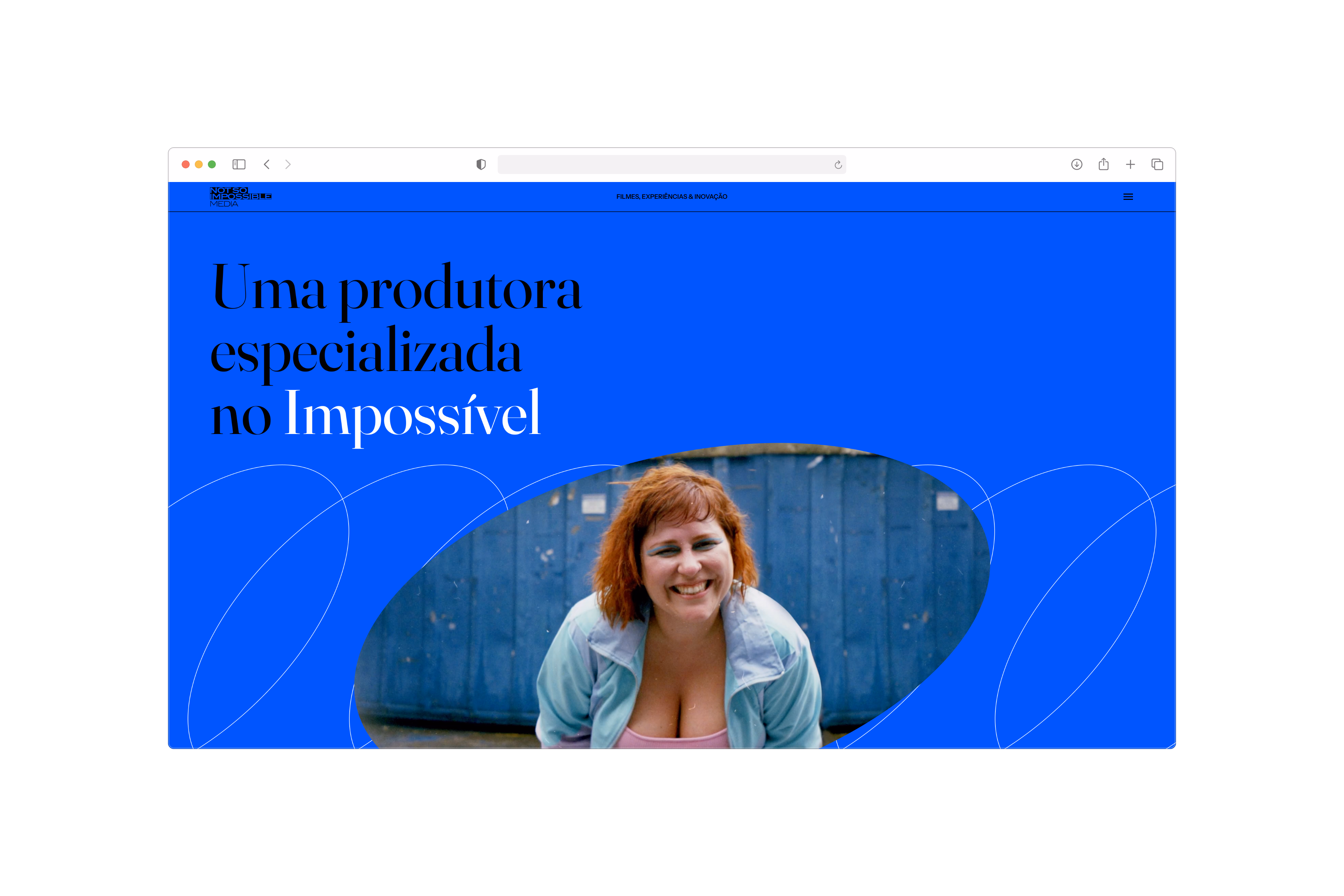 Not So Impossible — Home do site em desktop