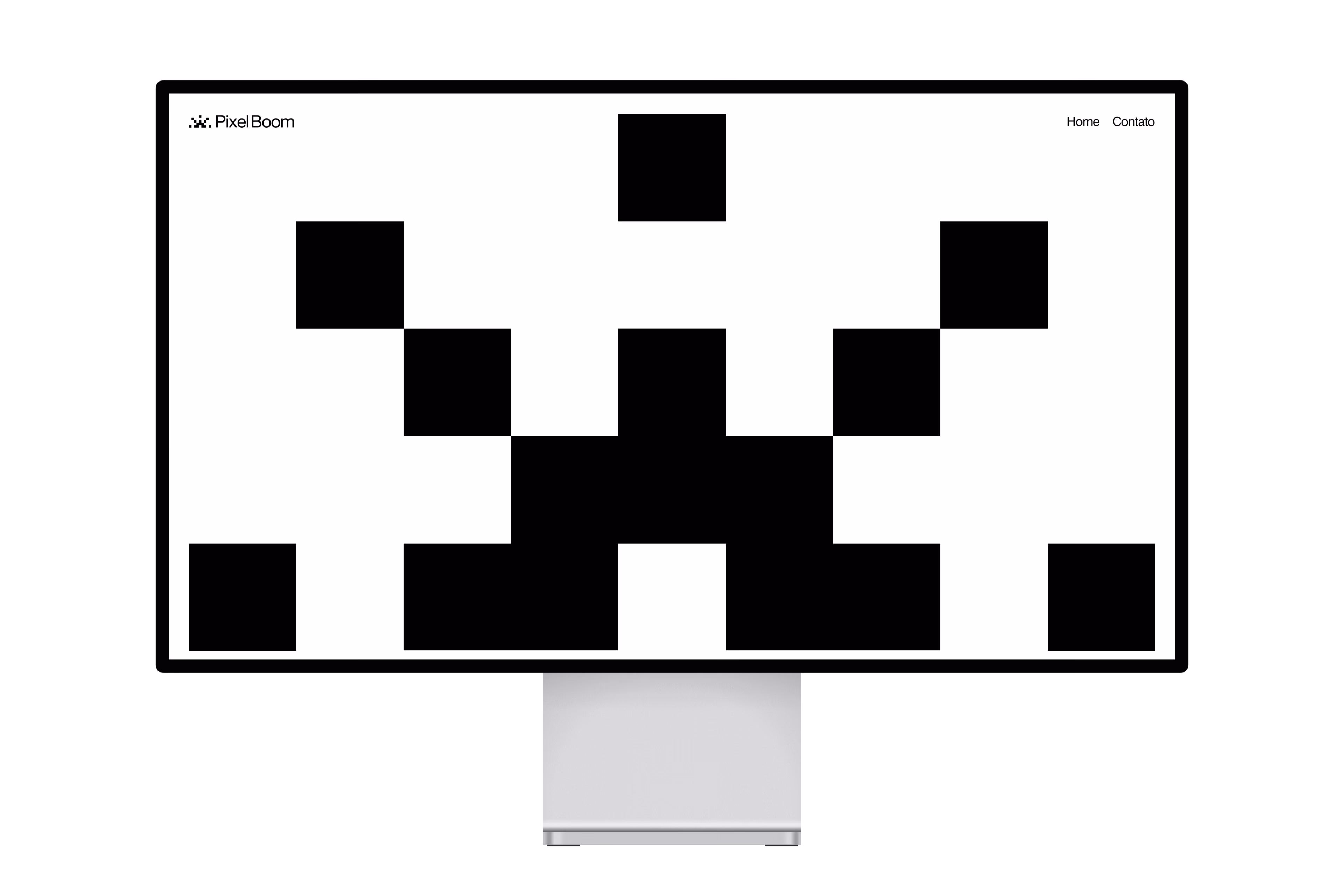 Pixel Boom — Desktop home page of the website