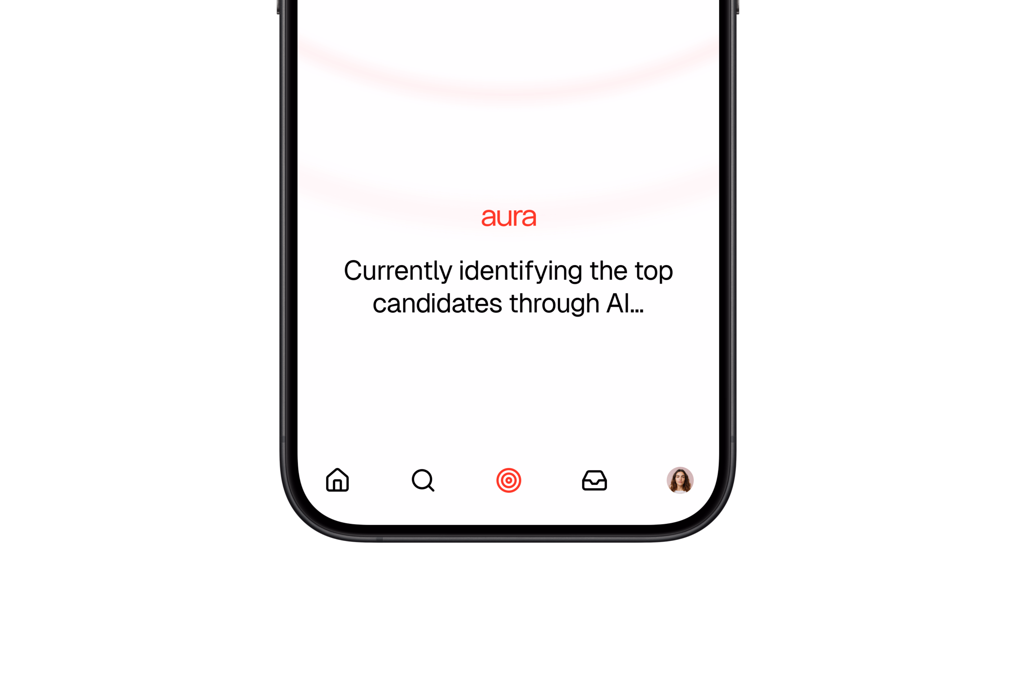 Aura — Tela mobile da plataforma