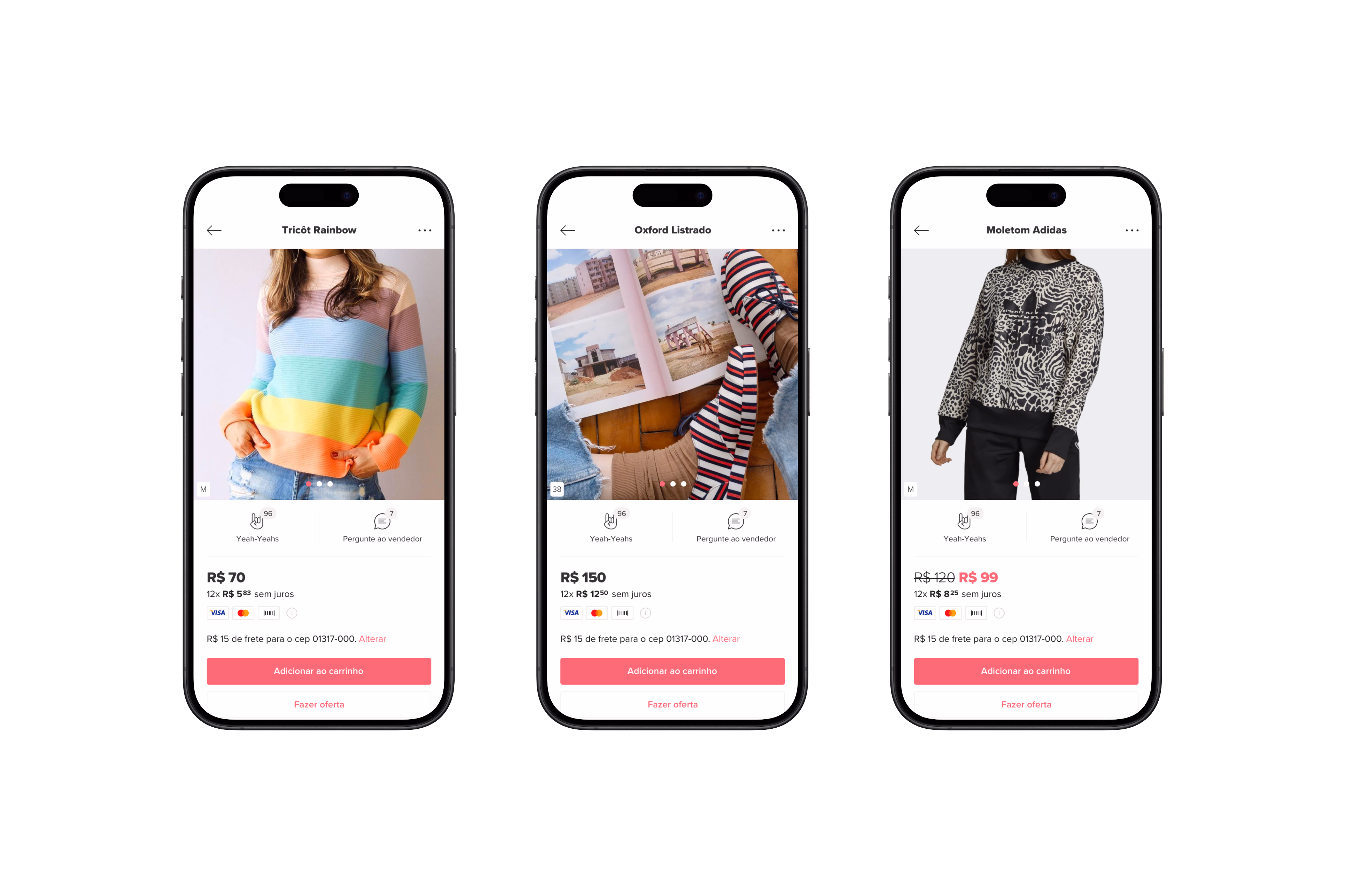 Enjoei — Telas mobile 3 a 5