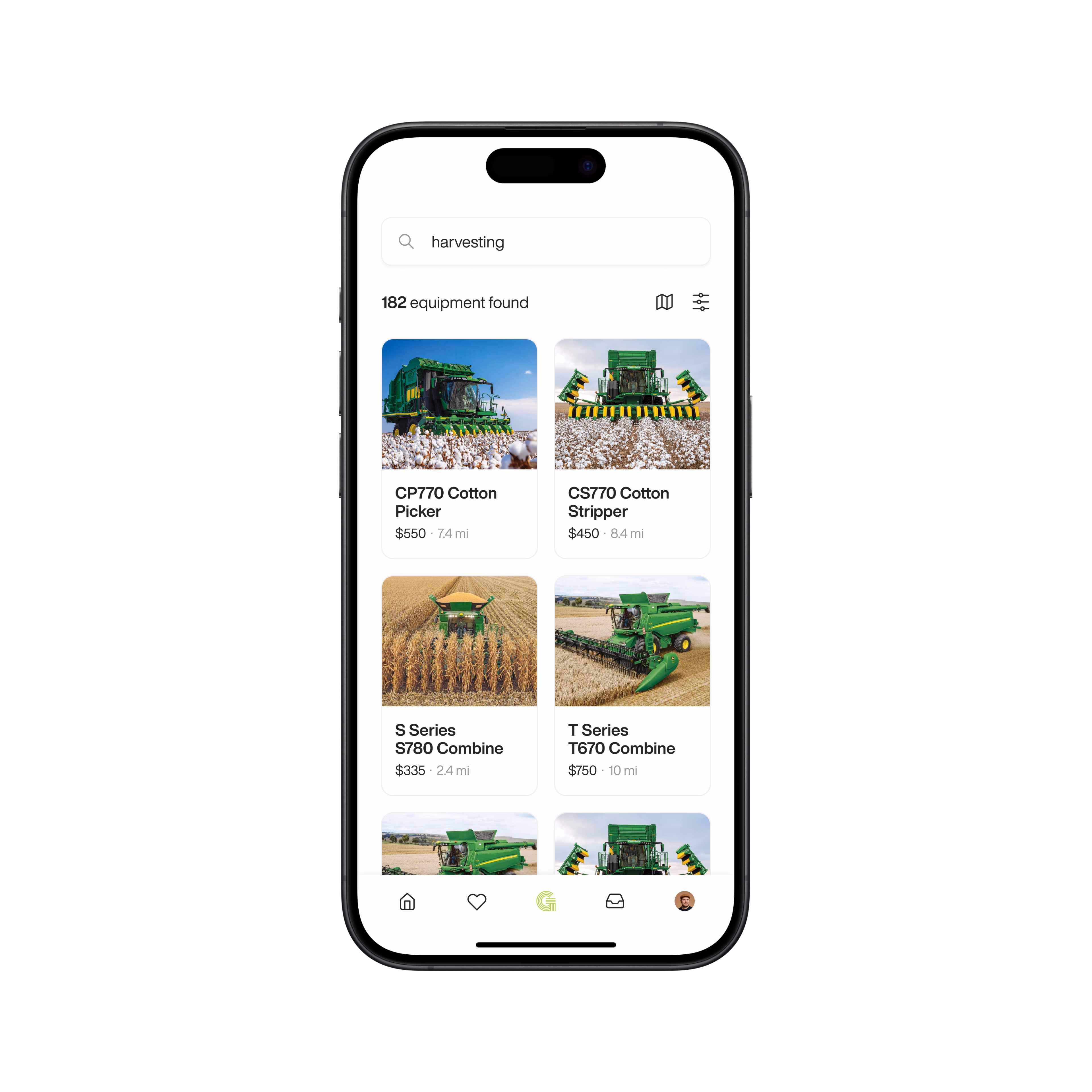 Grower — Tela mobile da plataforma