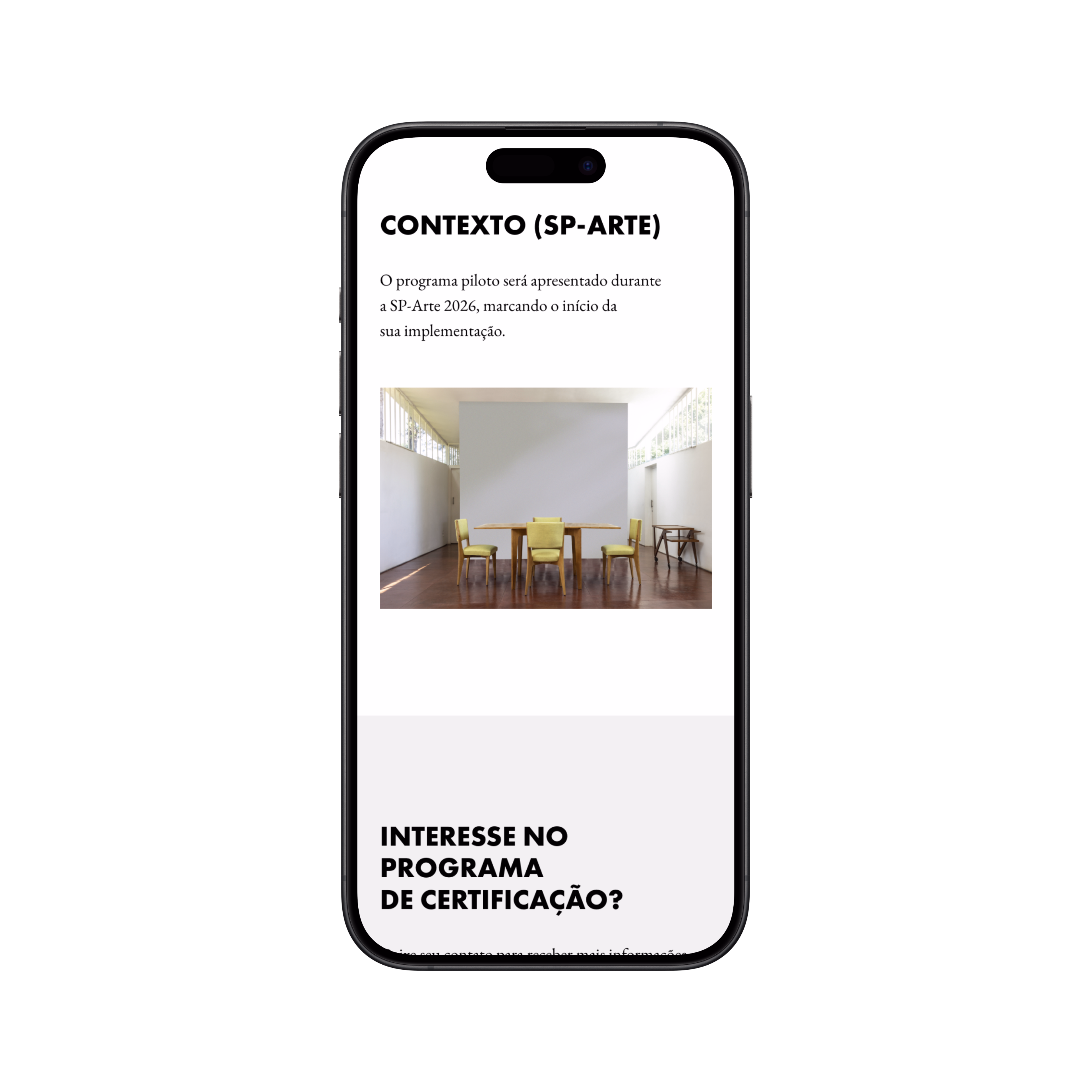 BMDG — Tela mobile do site