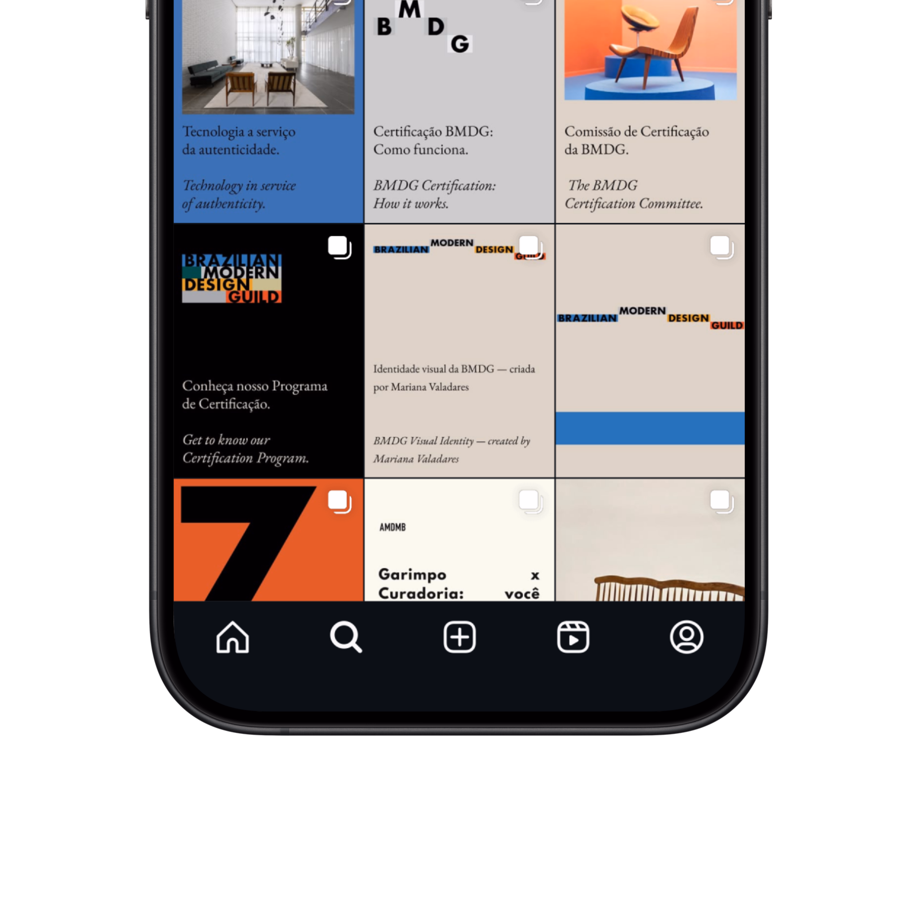 BMDG — Tela mobile do site