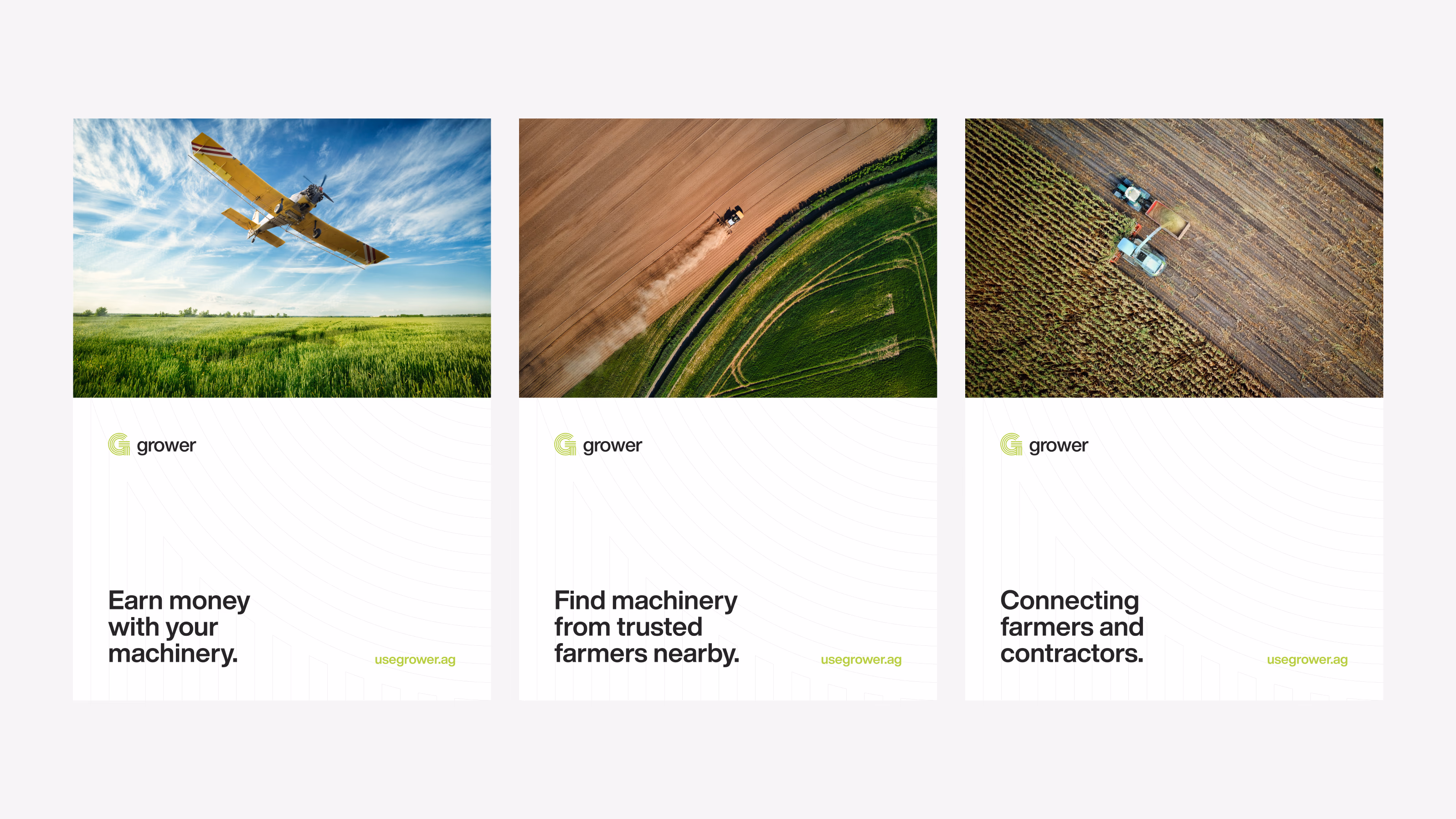 Grower — Application mockup in field context
