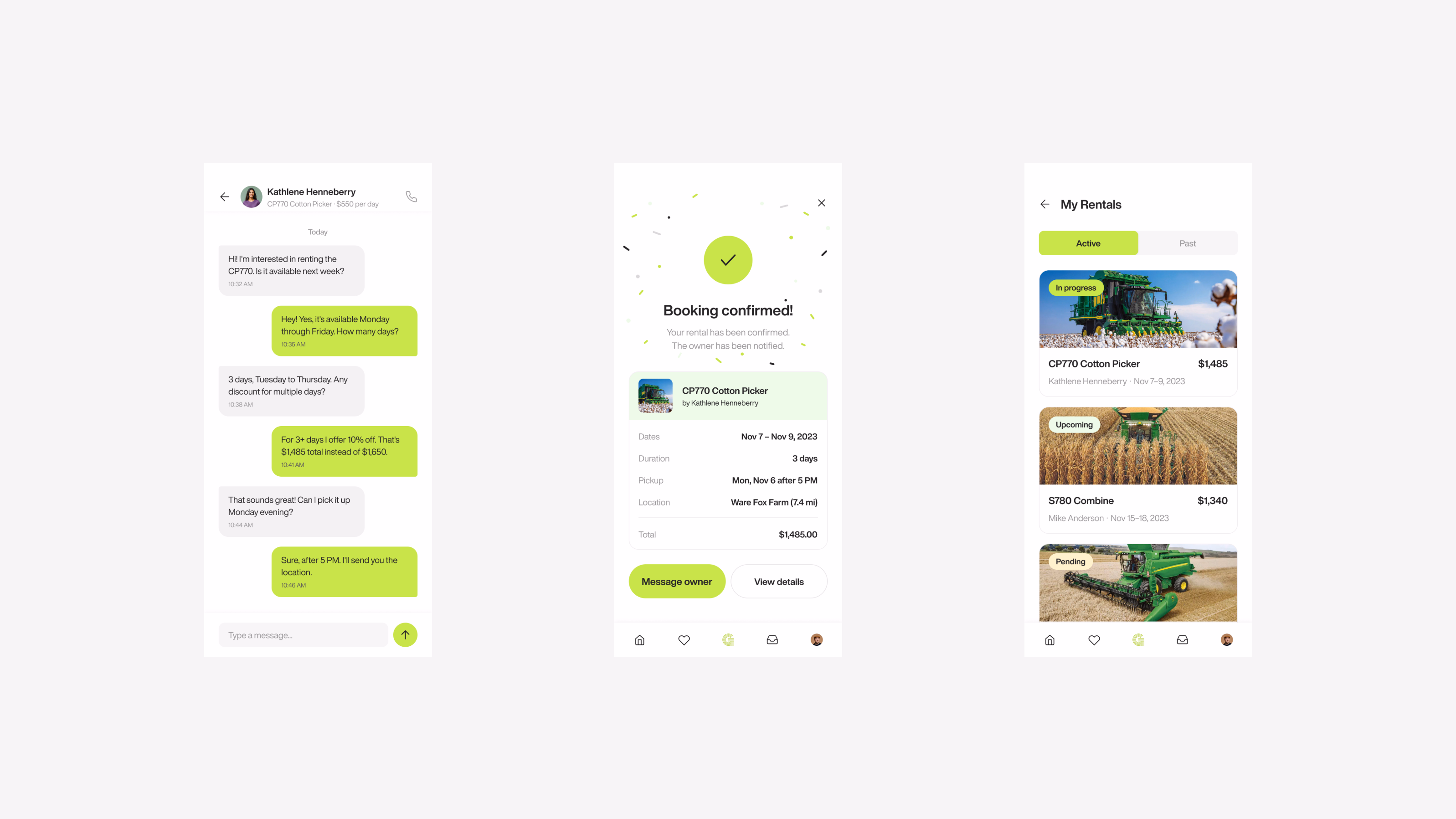Grower — Perfil do proprietário com máquinas listadas e avaliações