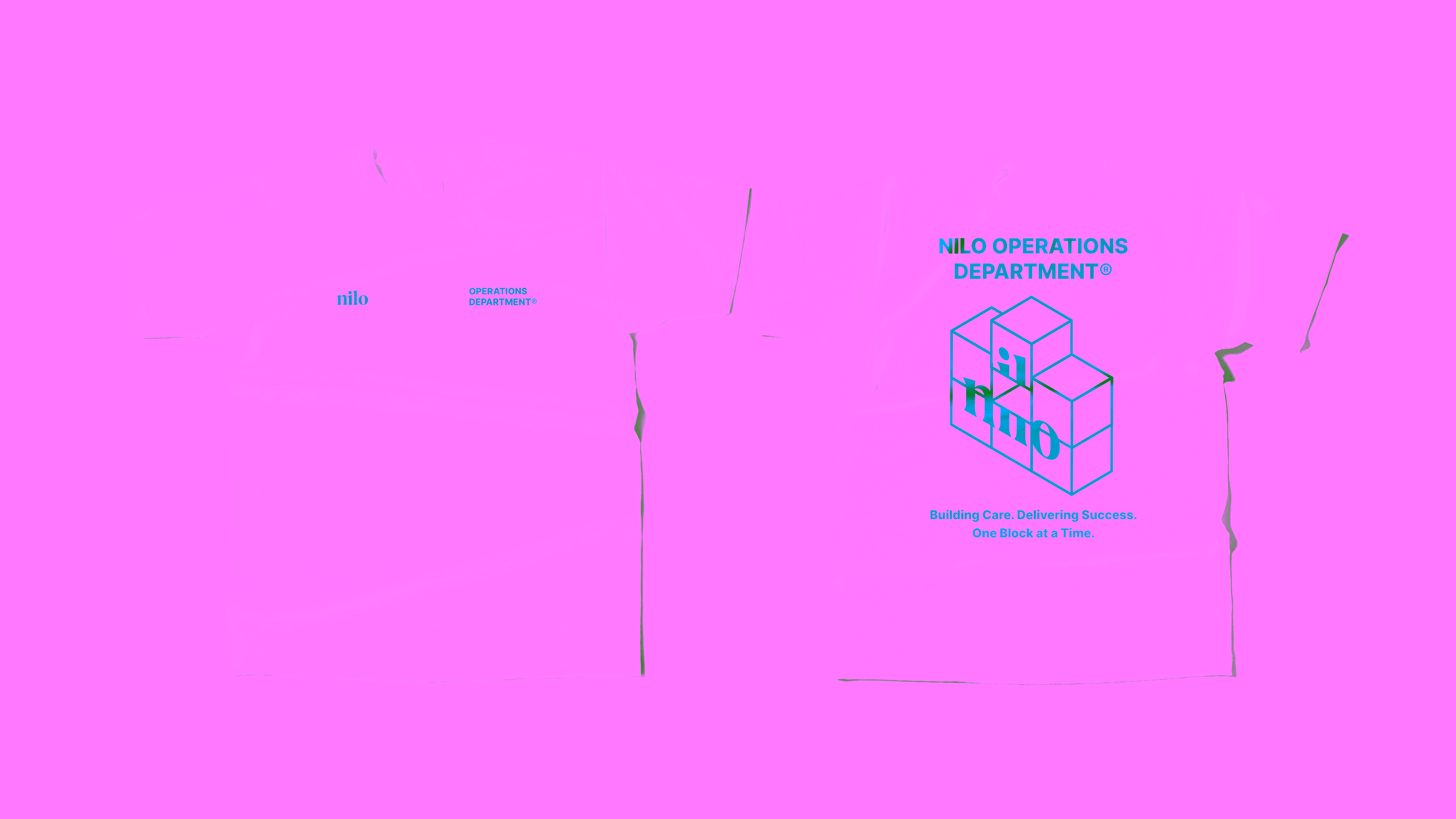 Nilo — Operations Department t-shirt with 3D isometric illustration