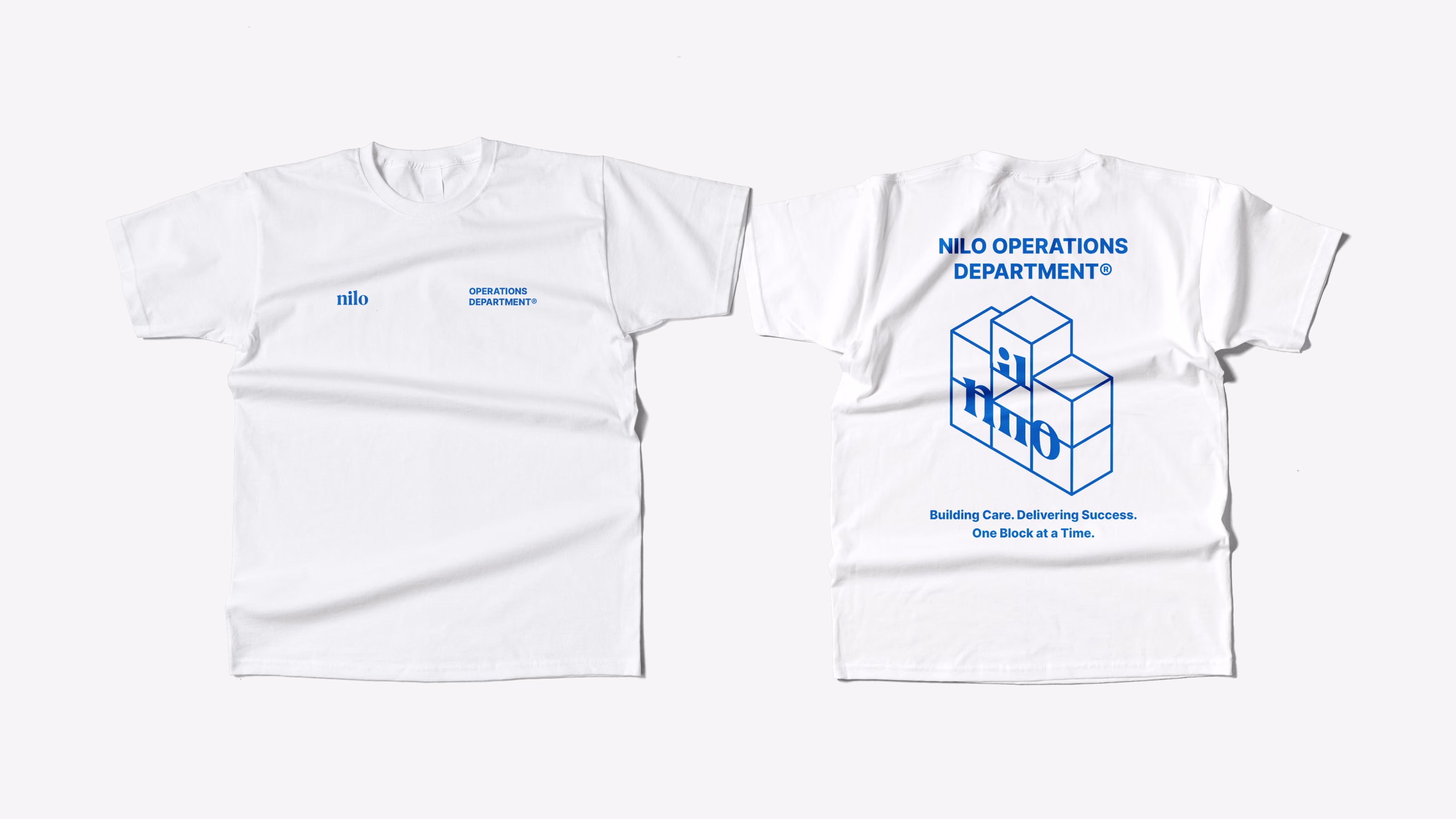 Nilo — Operations Department t-shirt with 3D isometric illustration