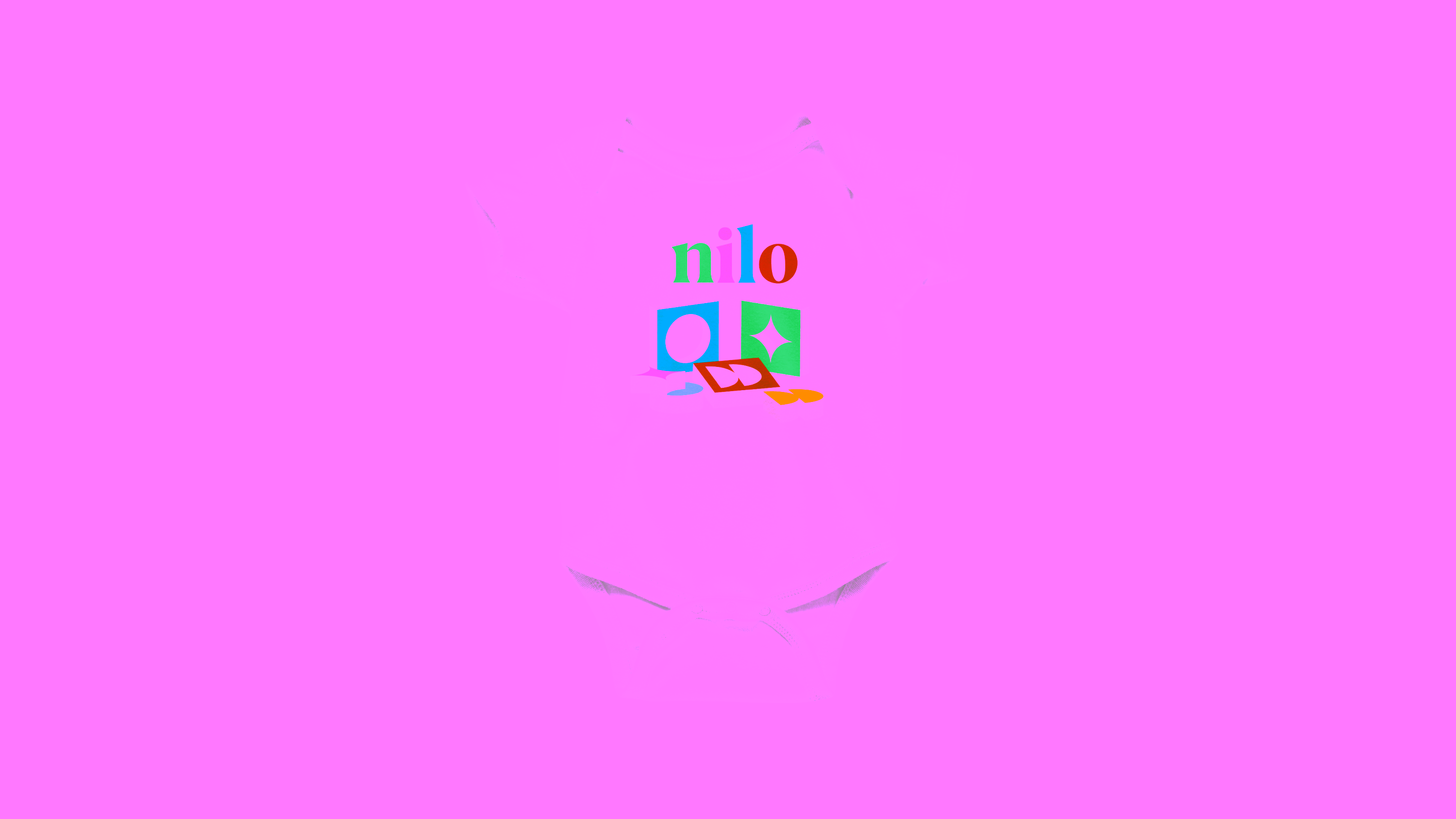 Nilo — Baby onesie with playful 3D colorful logo version