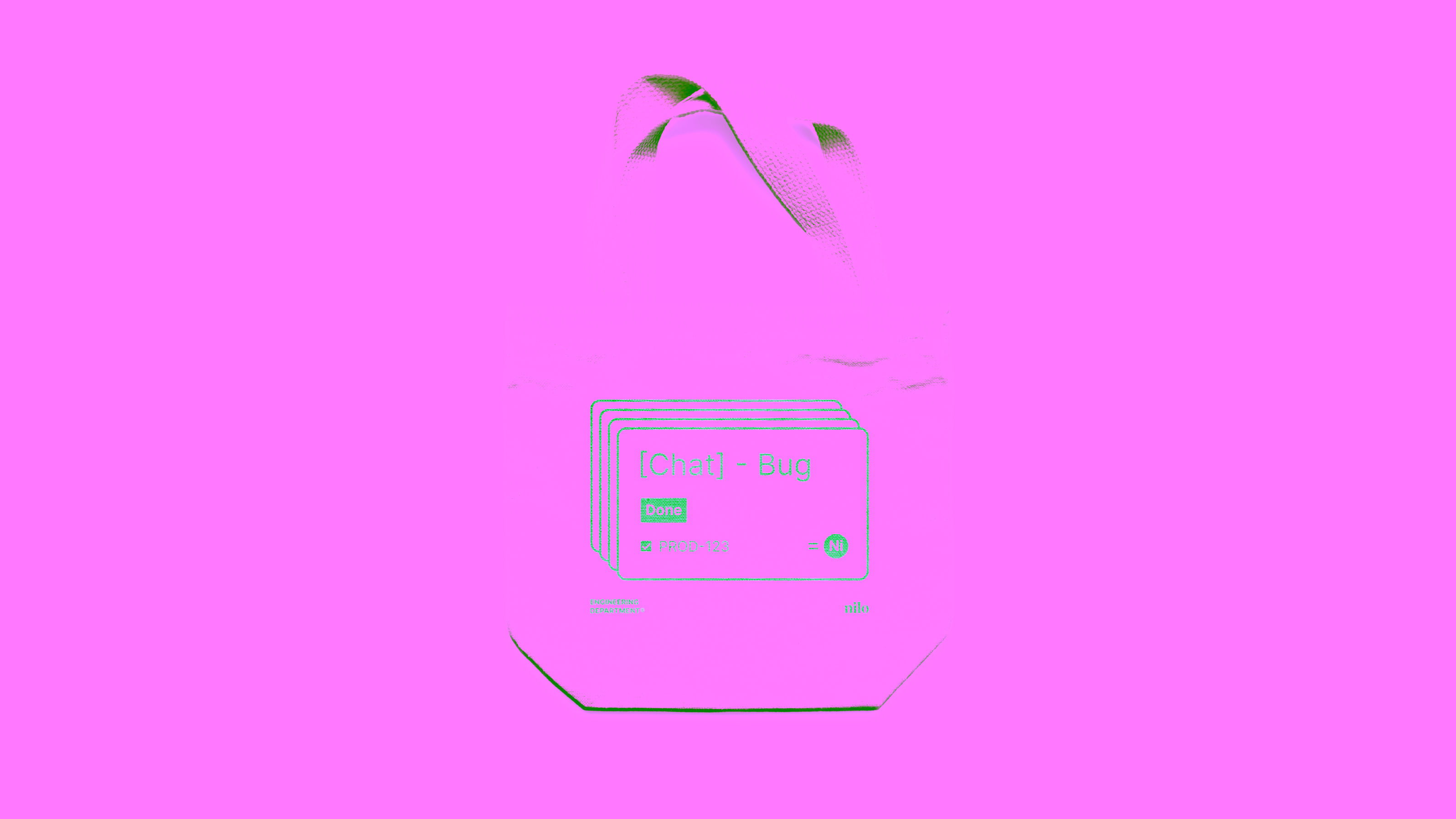 Nilo — Engineering team tote bag with Jira ticket design
