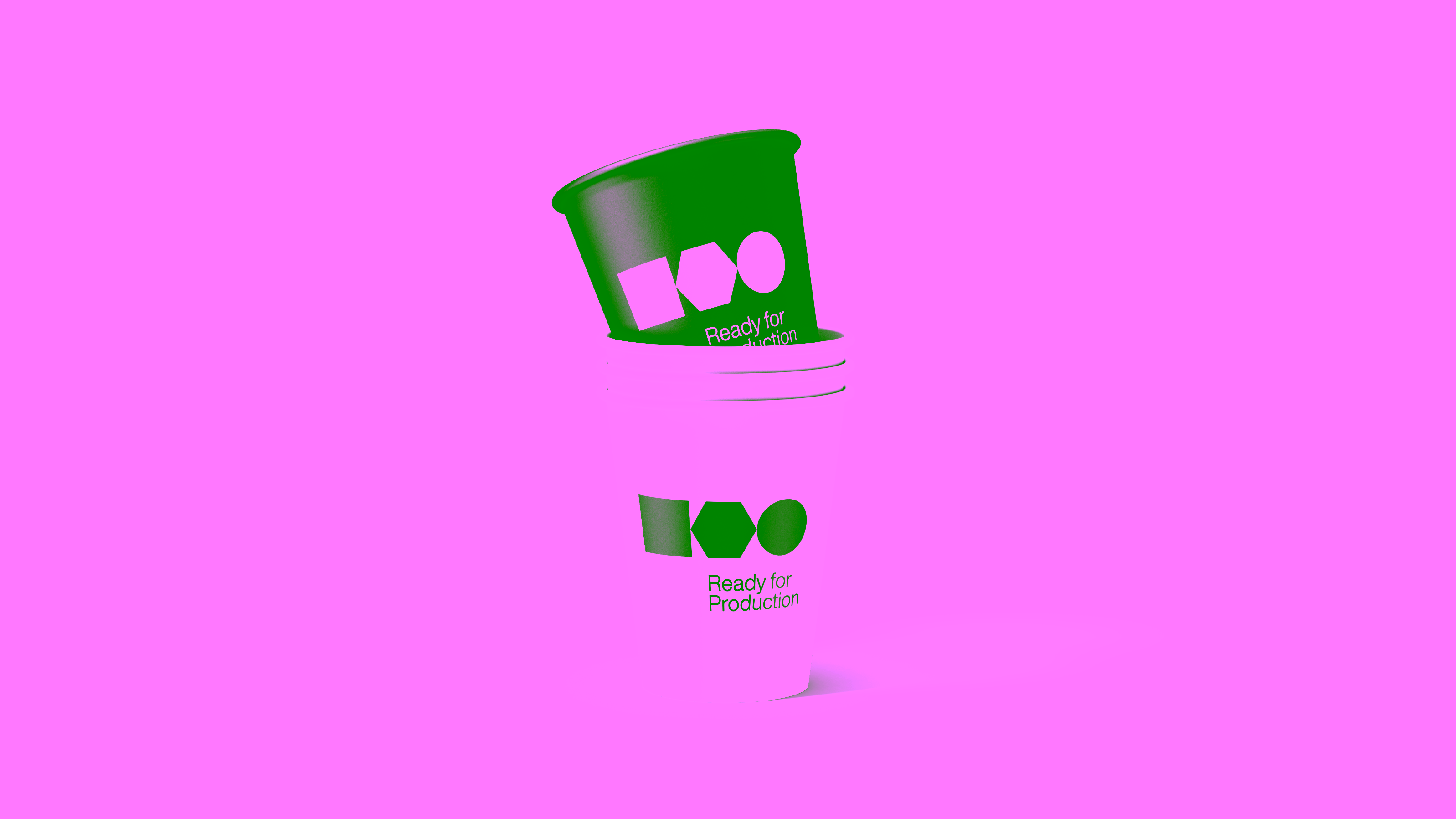 Ready for Production — Paper cup mockups with brand logo