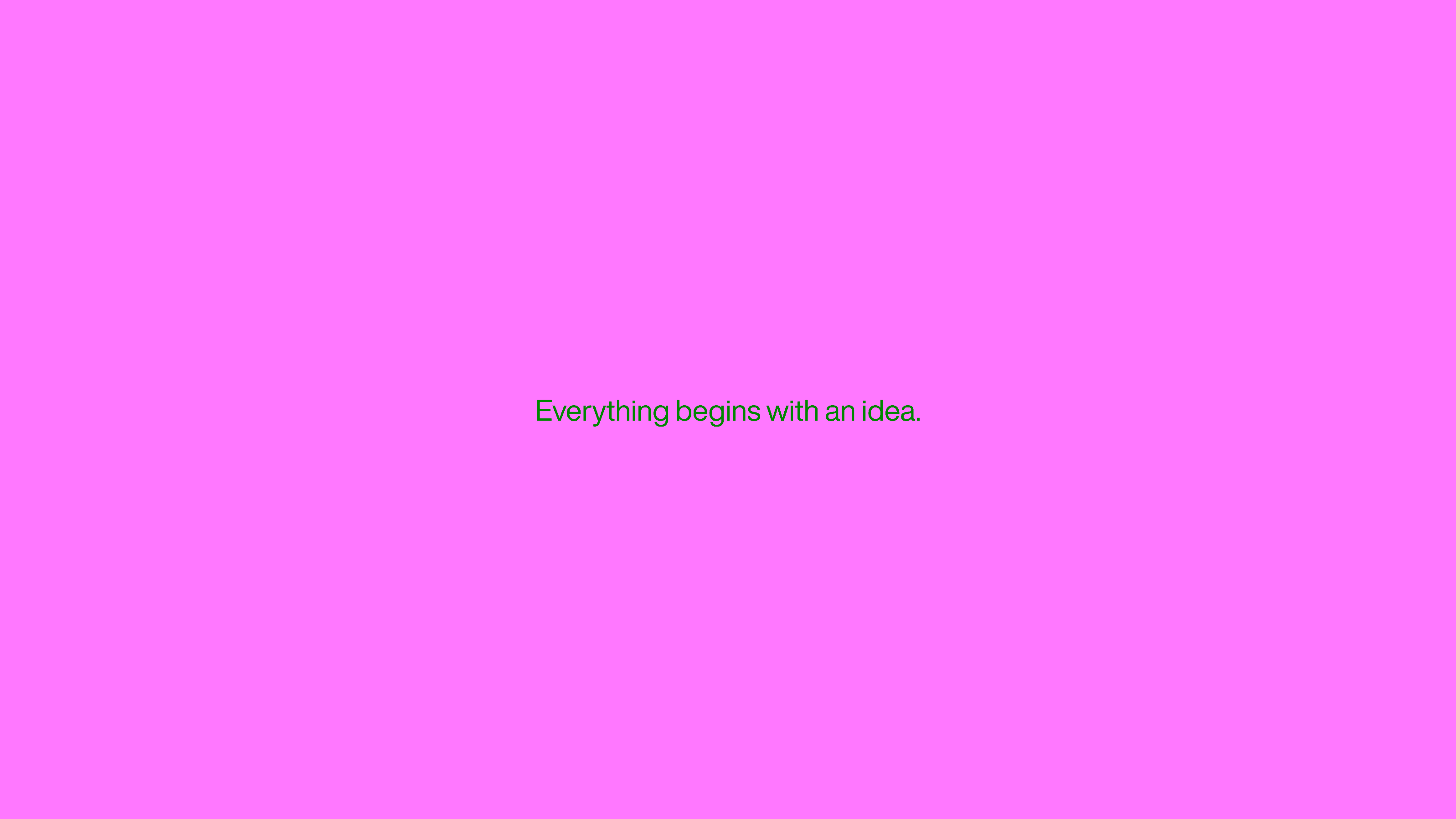 Ready for Production — Slide: everything begins with an idea