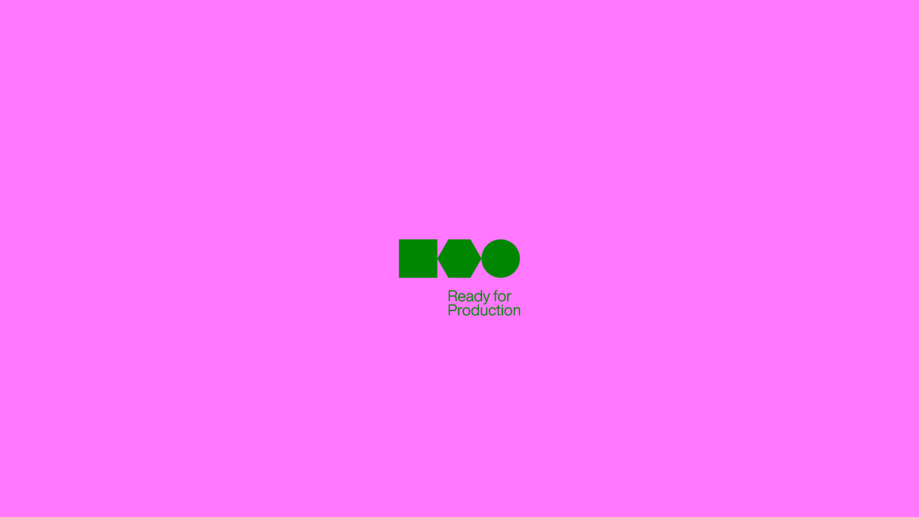 Ready for Production — Logo lockup with symbol and wordmark