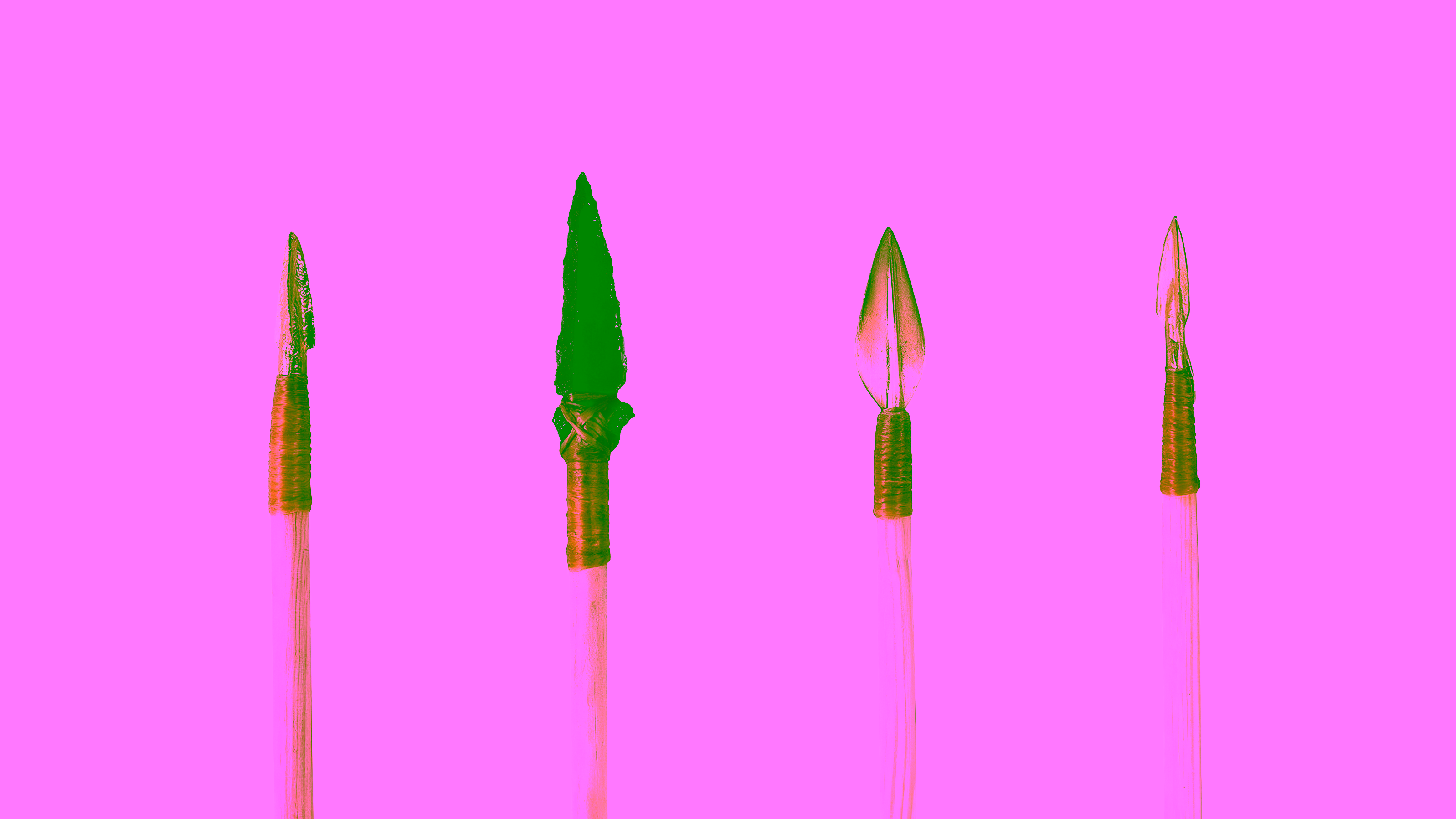 Arkemis — Four historical arrowheads as design reference for brand identity
