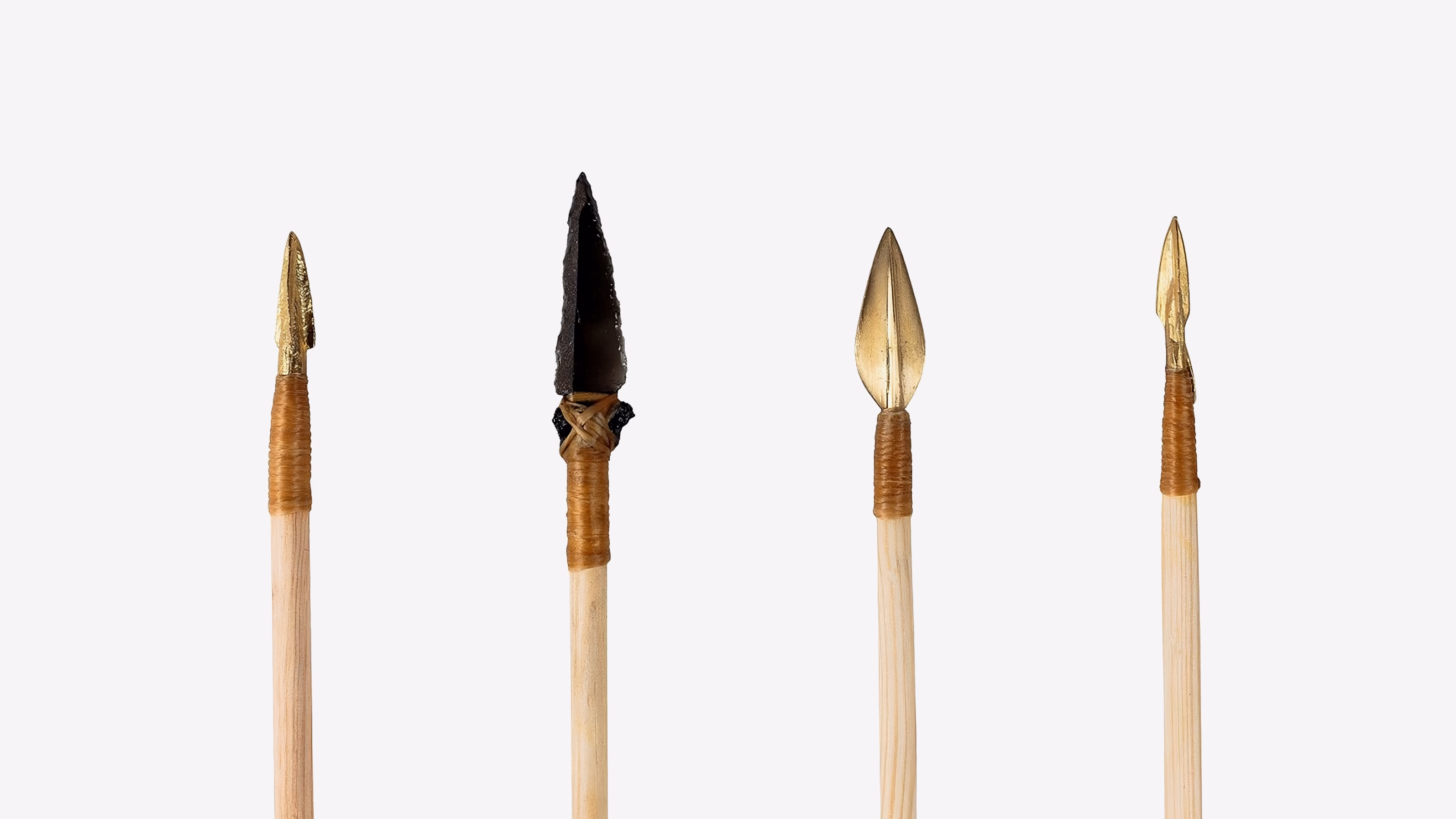 Arkemis — Four historical arrowheads as design reference for brand identity