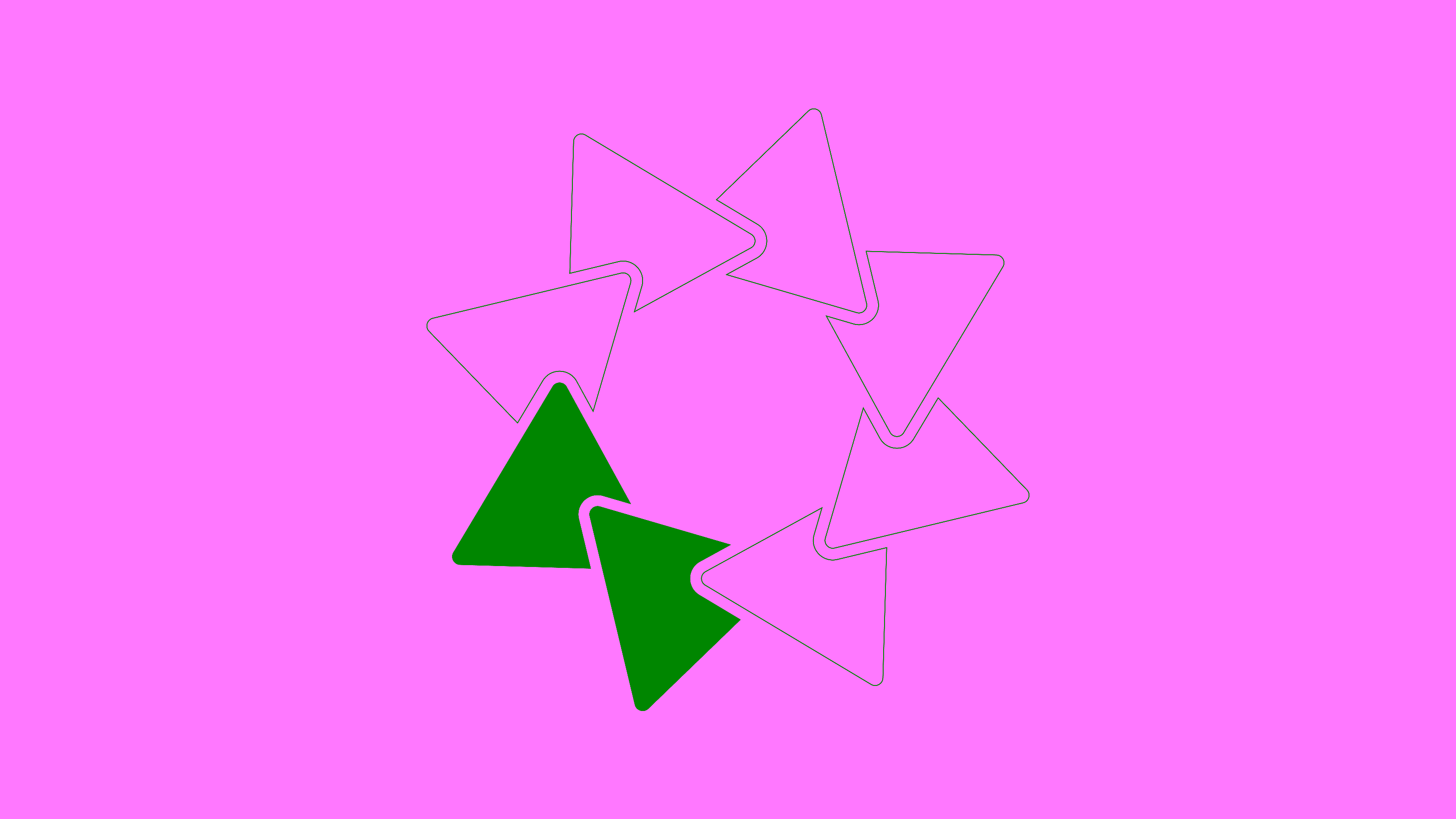 Arkemis — Brand symbol with arrows in circular rotating pattern