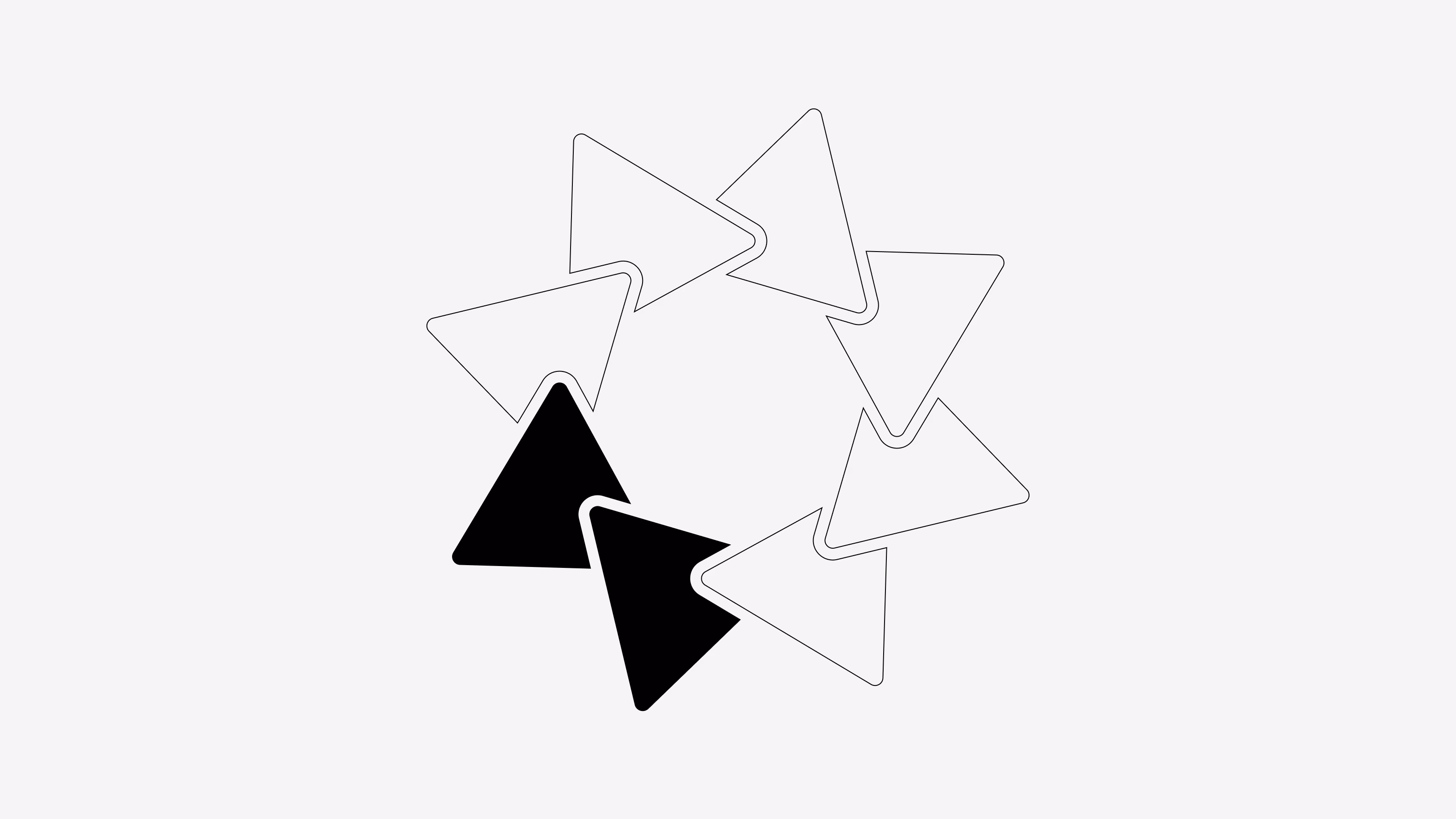 Arkemis — Brand symbol with arrows in circular rotating pattern