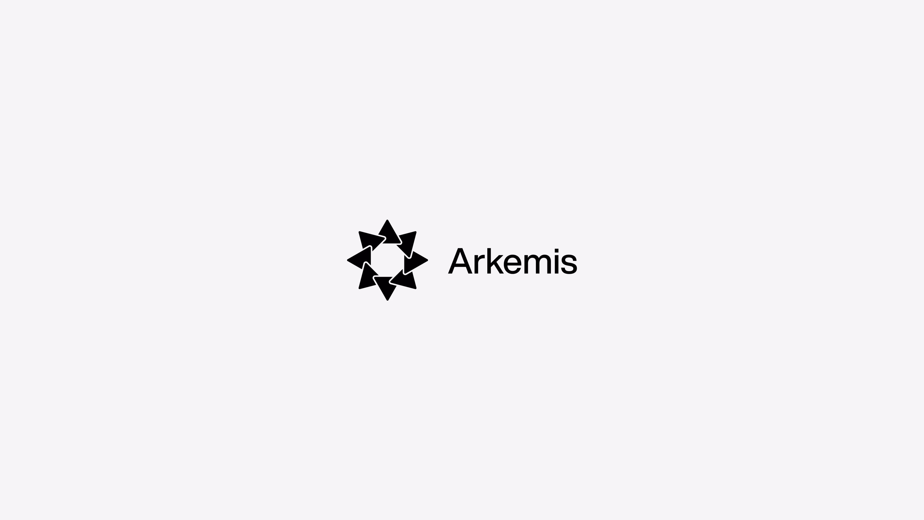 Arkemis — Black logo lockup with symbol and wordmark