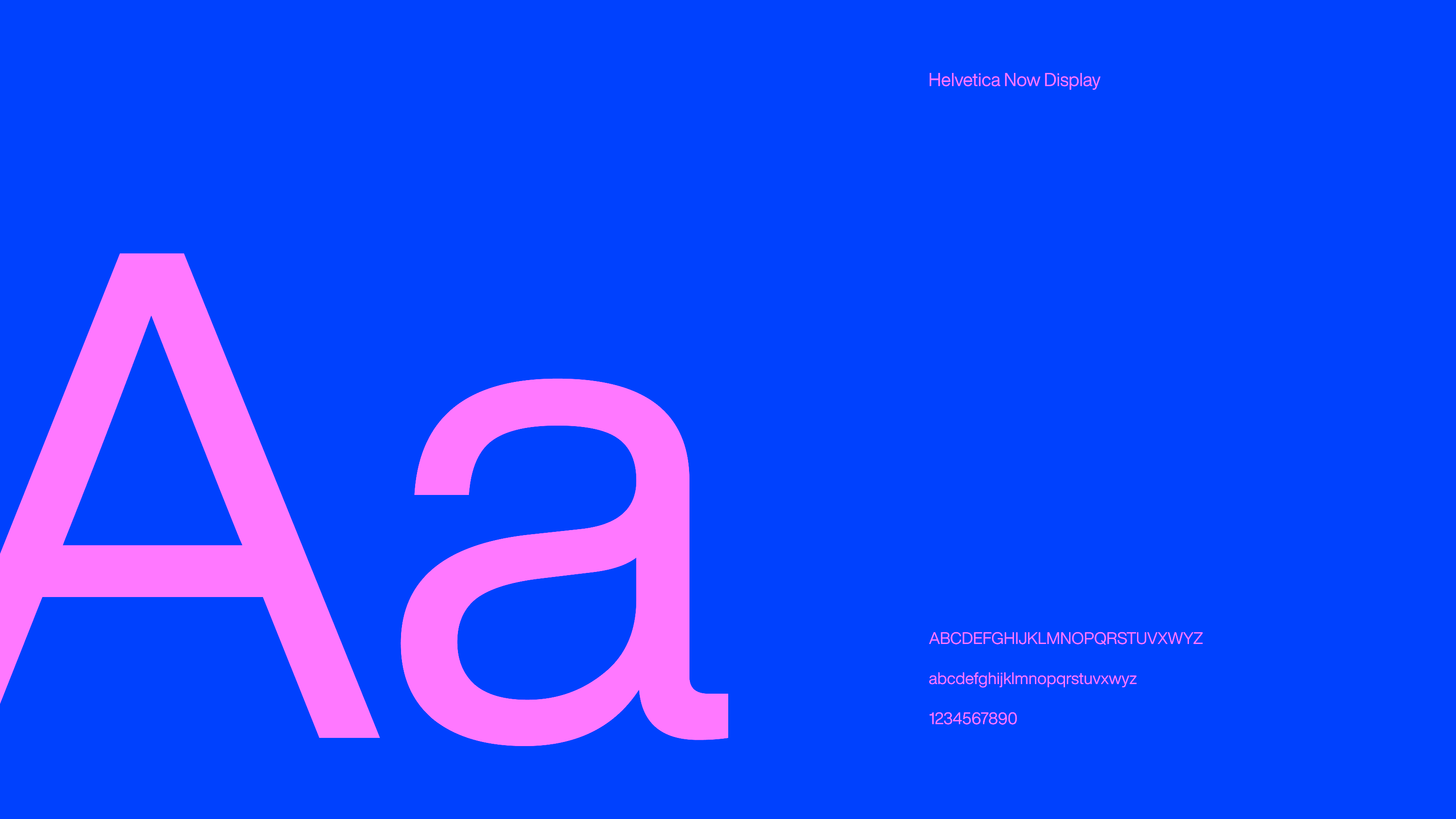 Arkemis — Helvetica Now Display typography specimen in blue