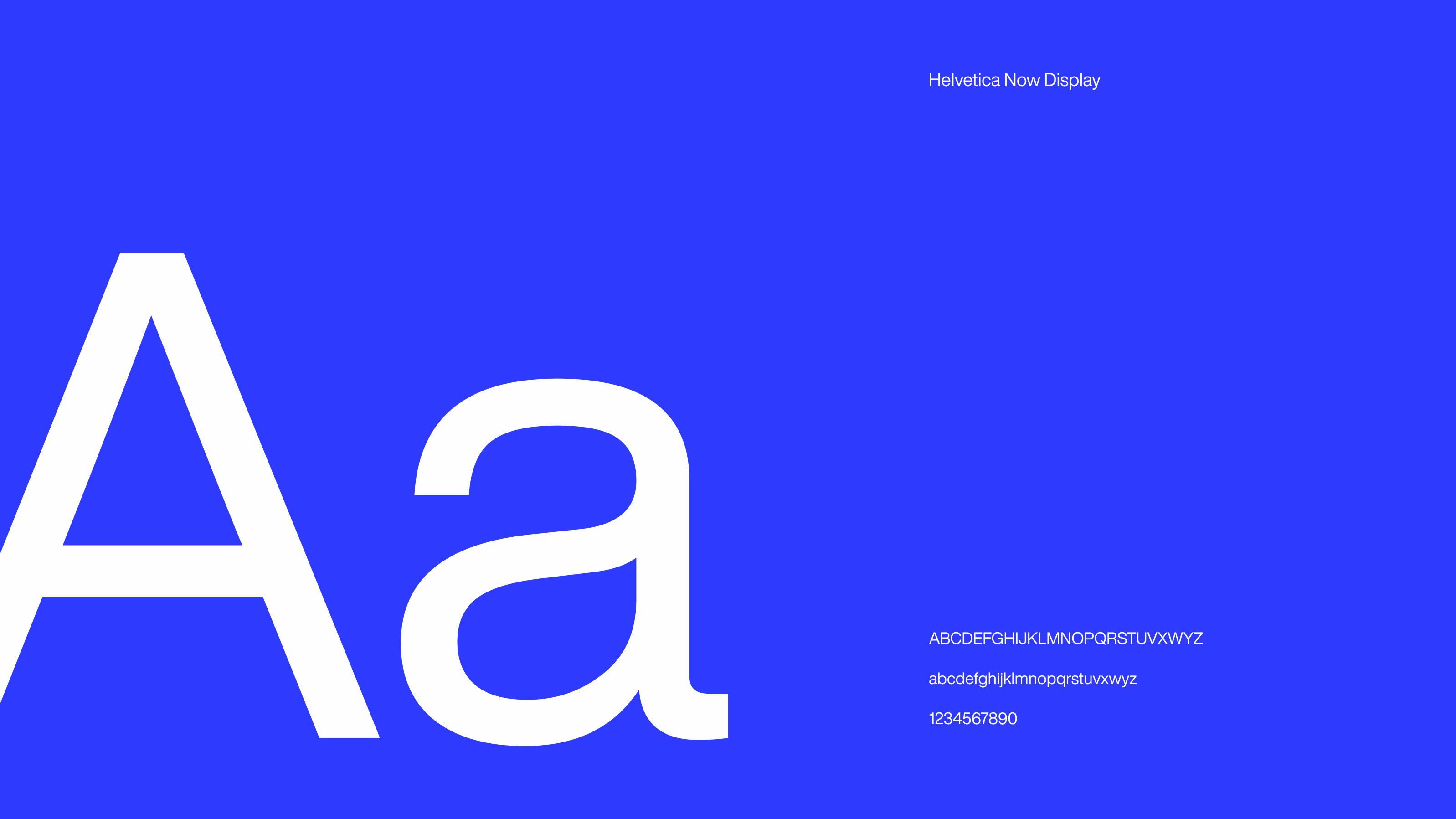 Arkemis — Helvetica Now Display typography specimen in blue